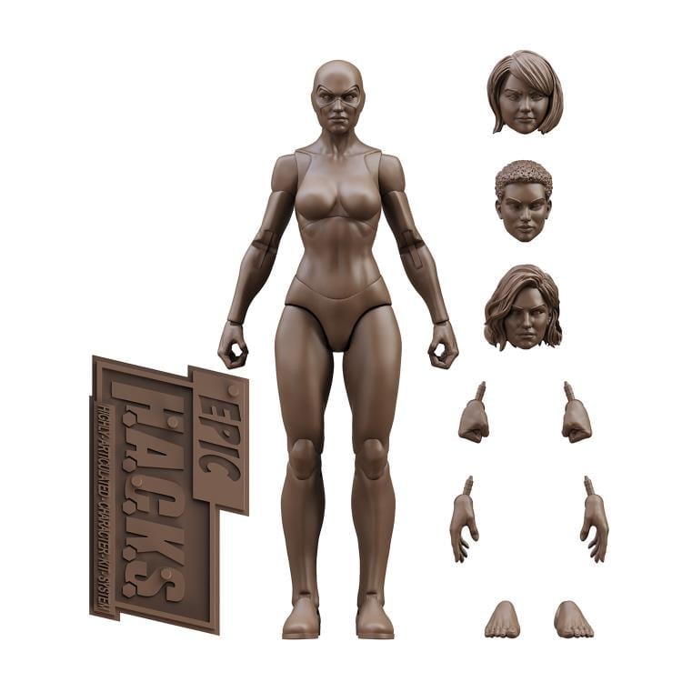 Epic H.A.C.K.S. Blanks Coffee Brown Female 1/12 Scale Action Figure Gallery Image 3