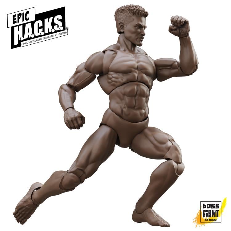 Epic H.A.C.K.S. Blanks Coffee Brown Male 1/12 Scale Action Figure Gallery Image 4