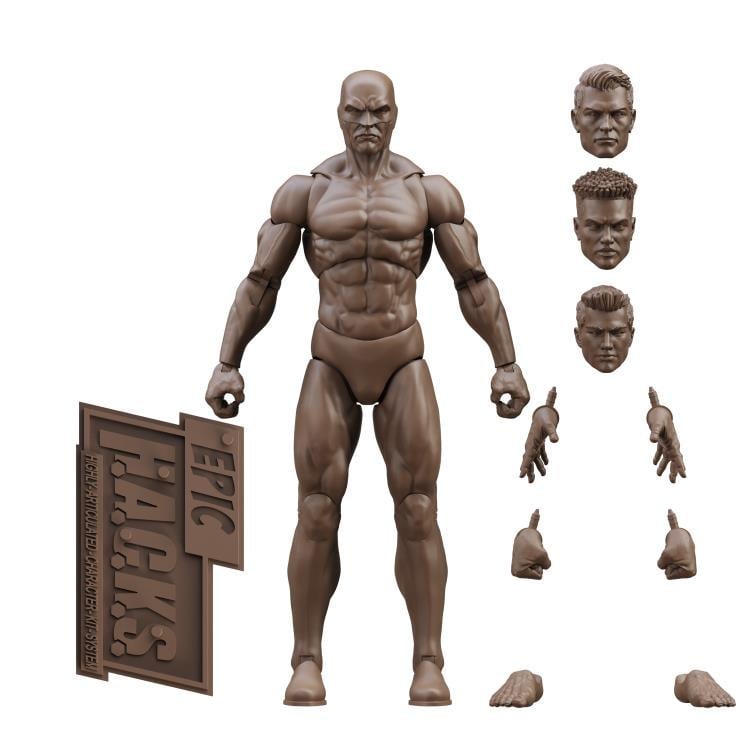 Epic H.A.C.K.S. Blanks Coffee Brown Male 1/12 Scale Action Figure Gallery Image 3