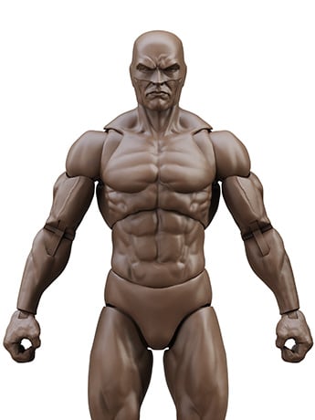 Epic H.A.C.K.S. Blanks Coffee Brown Male 1/12 Scale Action Figure
