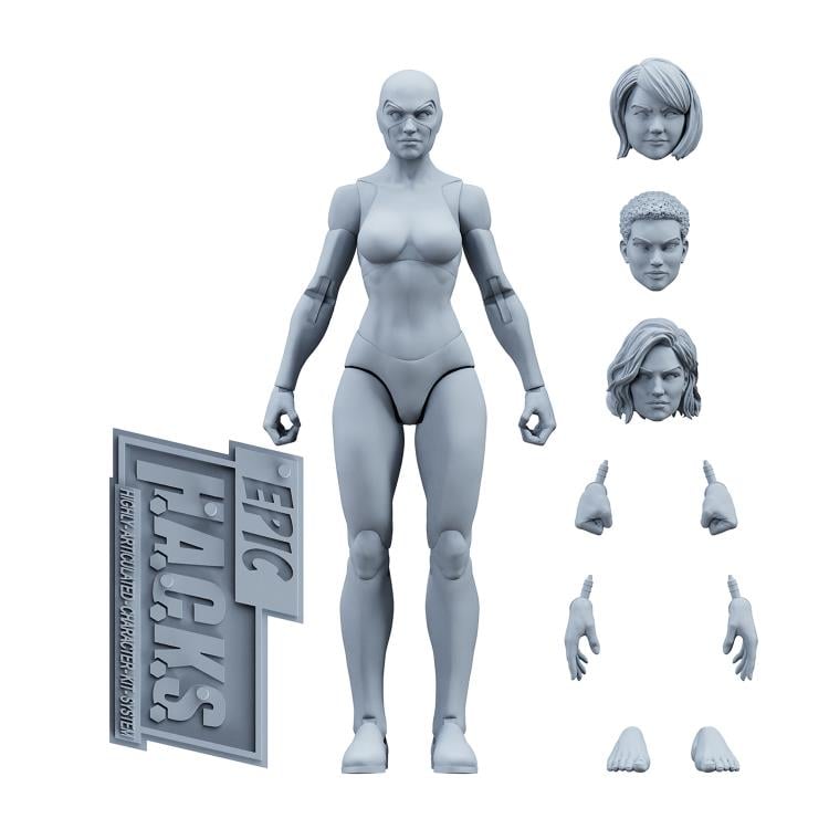 Epic H.A.C.K.S. Blanks Shady Gray Female 1/12 Scale Action Figure Gallery Image 3