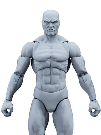 Epic H.A.C.K.S. Blanks Shady Gray Male 1/12 Scale Action Figure Gallery Image 2