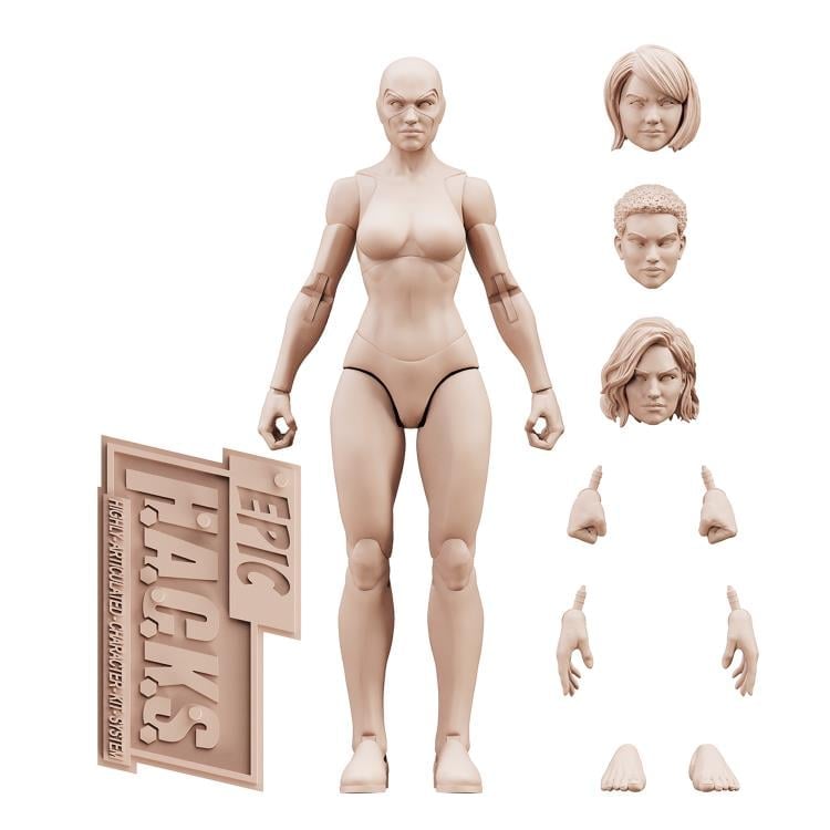 Epic H.A.C.K.S. Blanks Champagne Beige Female 1/12 Scale Action Figure Gallery Image 3