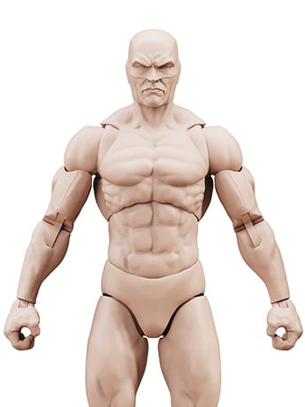 Epic H.A.C.K.S. Blanks Champagne Beige Male 1/12 Scale Action Figure Gallery Image 2