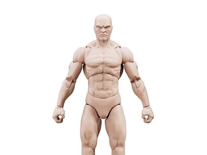 Epic H.A.C.K.S. Blanks Champagne Beige Male 1/12 Scale Action Figure Gallery Image 1