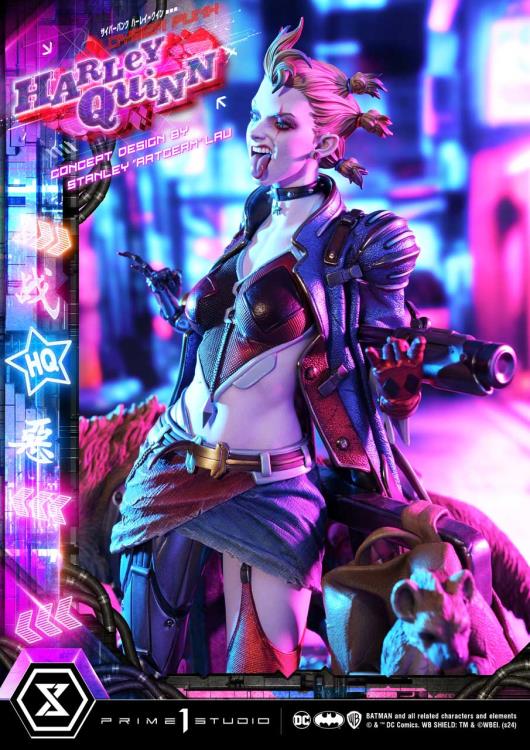 DC Comics Ultimate Premium Masterline Cyberpunk Harley Quinn Deluxe Statue Gallery Image 35