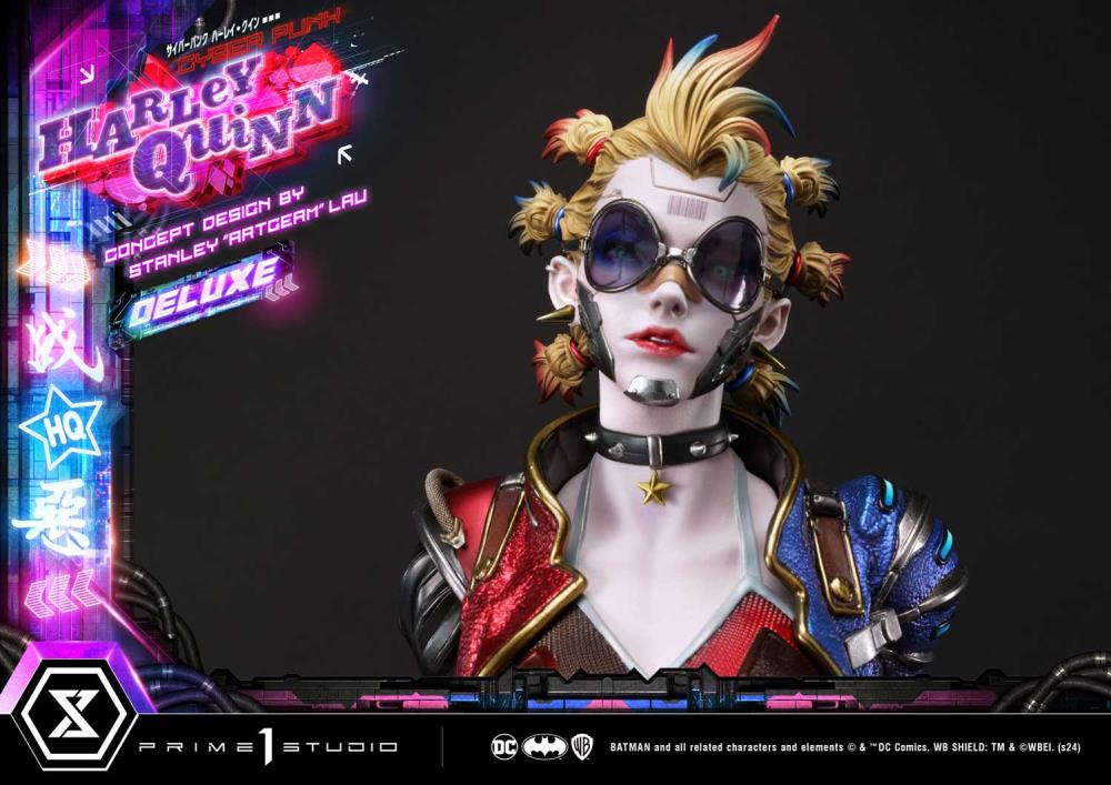 DC Comics Ultimate Premium Masterline Cyberpunk Harley Quinn Deluxe Statue Gallery Image 26
