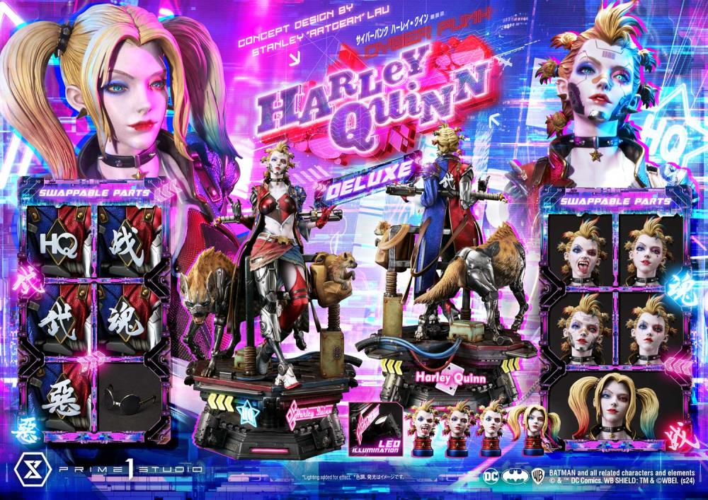 DC Comics Ultimate Premium Masterline Cyberpunk Harley Quinn Deluxe Statue Gallery Image 17