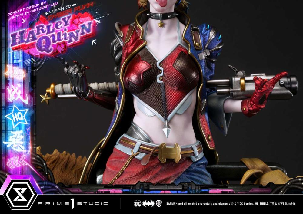 DC Comics Ultimate Premium Masterline Cyberpunk Harley Quinn Deluxe Statue Gallery Image 63