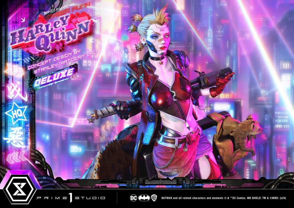 DC Comics Ultimate Premium Masterline Cyberpunk Harley Quinn Deluxe Statue Gallery Image 10