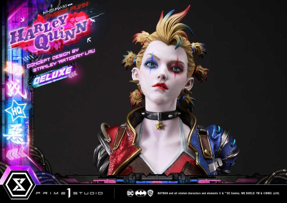 DC Comics Ultimate Premium Masterline Cyberpunk Harley Quinn Deluxe Statue Gallery Image 24