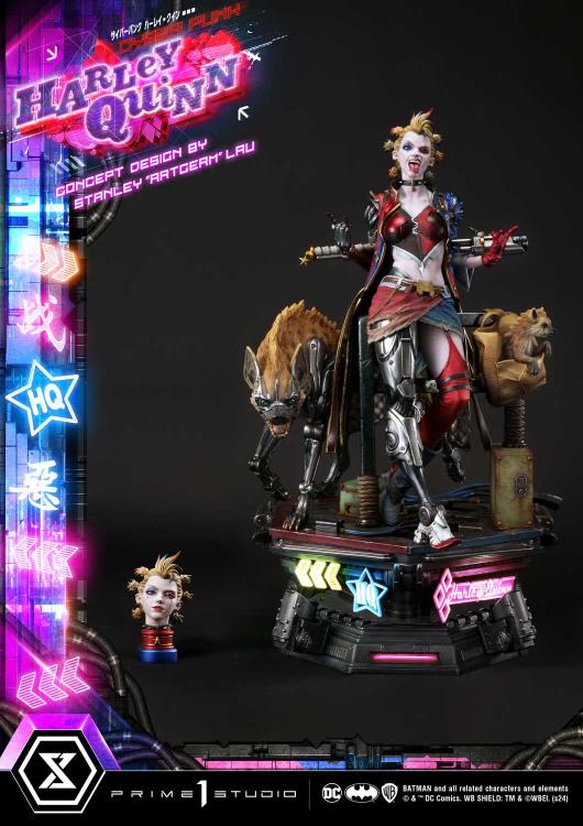 DC Comics Ultimate Premium Masterline Cyberpunk Harley Quinn Deluxe Statue (With Bonus) Gallery Image 44