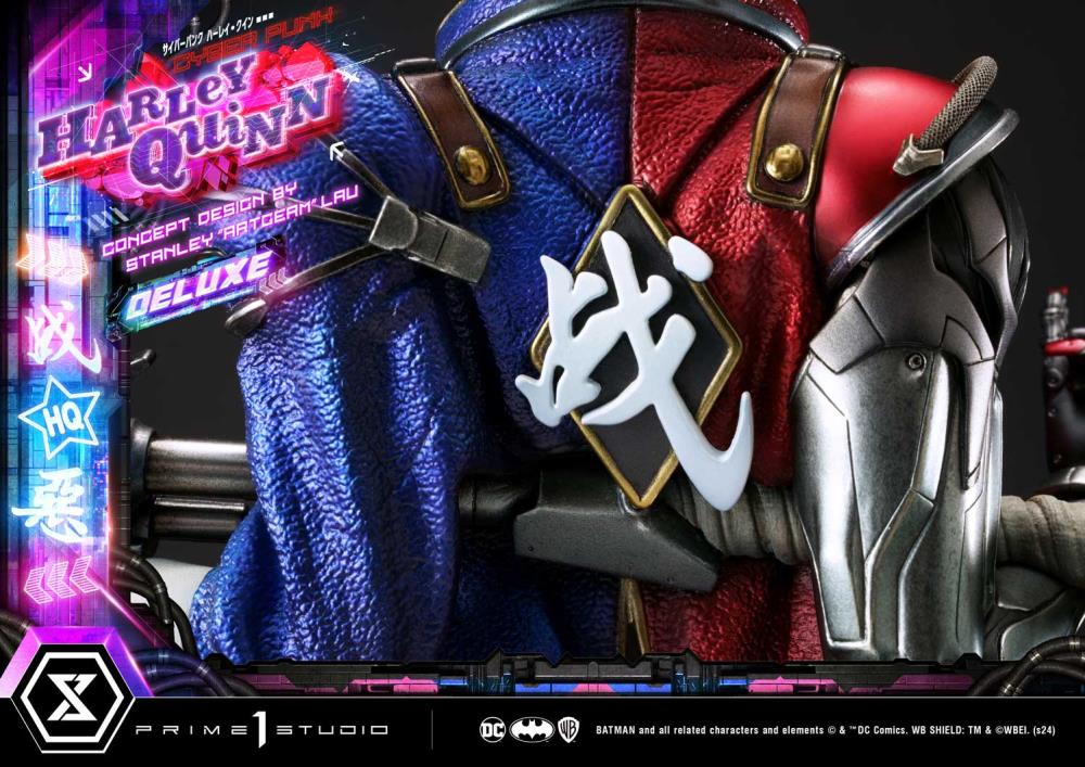 DC Comics Ultimate Premium Masterline Cyberpunk Harley Quinn Deluxe Statue (With Bonus) Gallery Image 59