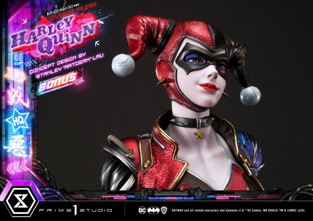 DC Comics Ultimate Premium Masterline Cyberpunk Harley Quinn Deluxe Statue (With Bonus) Gallery Image 19