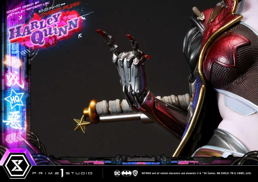 DC Comics Ultimate Premium Masterline Cyberpunk Harley Quinn Deluxe Statue (With Bonus) Gallery Image 74