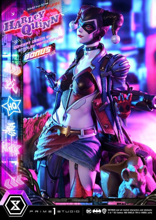 DC Comics Ultimate Premium Masterline Cyberpunk Harley Quinn Deluxe Statue (With Bonus) Gallery Image 16