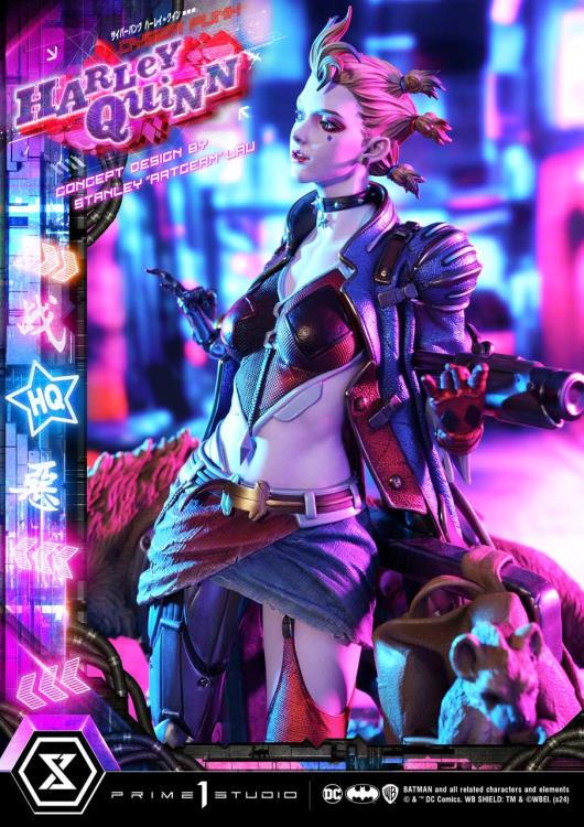 DC Comics Ultimate Premium Masterline Cyberpunk Harley Quinn Deluxe Statue (With Bonus) Gallery Image 43
