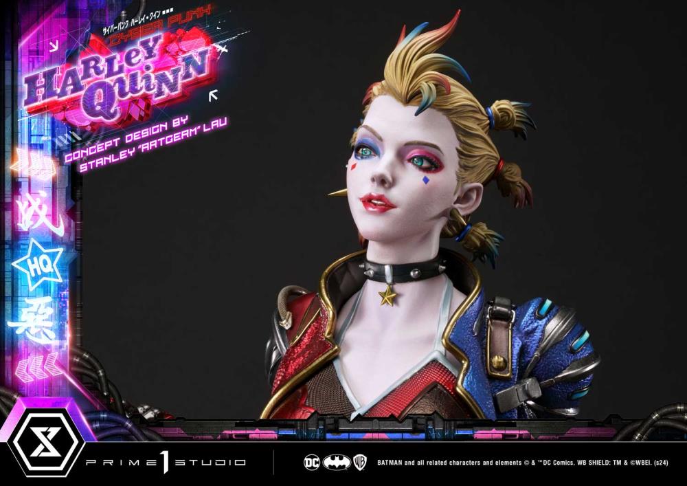 DC Comics Ultimate Premium Masterline Cyberpunk Harley Quinn Deluxe Statue (With Bonus) Gallery Image 70