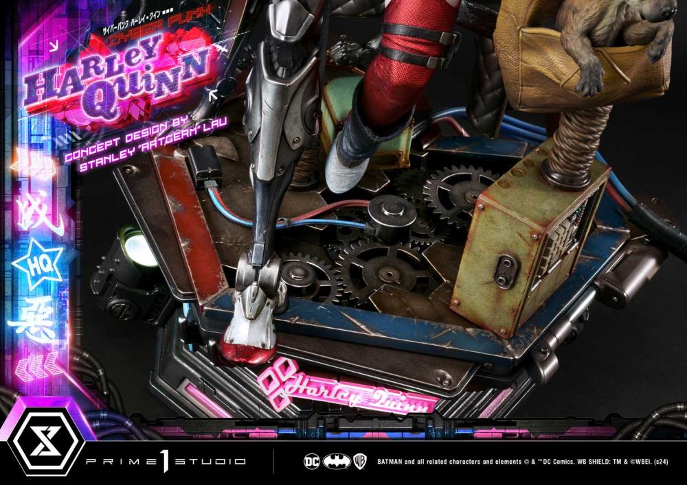 DC Comics Ultimate Premium Masterline Cyberpunk Harley Quinn Deluxe Statue (With Bonus) Gallery Image 81
