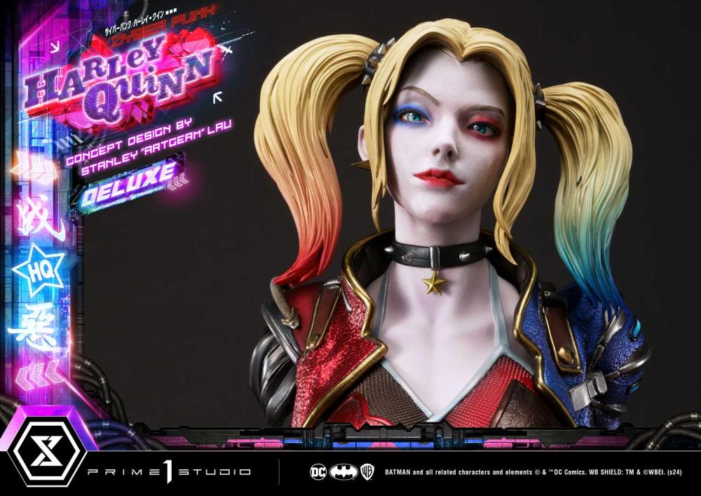 DC Comics Ultimate Premium Masterline Cyberpunk Harley Quinn Deluxe Statue (With Bonus) Gallery Image 63