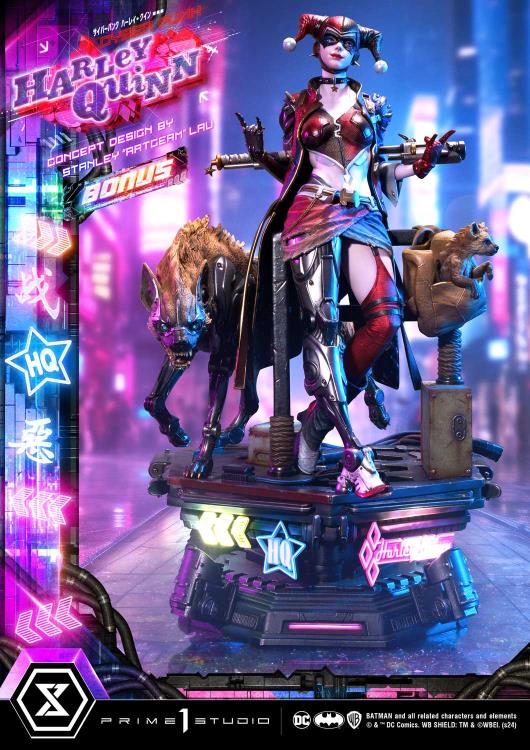 DC Comics Ultimate Premium Masterline Cyberpunk Harley Quinn Deluxe Statue (With Bonus) Gallery Image 6