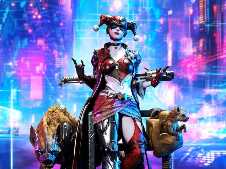 DC Comics Ultimate Premium Masterline Cyberpunk Harley Quinn Deluxe Statue (With Bonus) Gallery Image 1