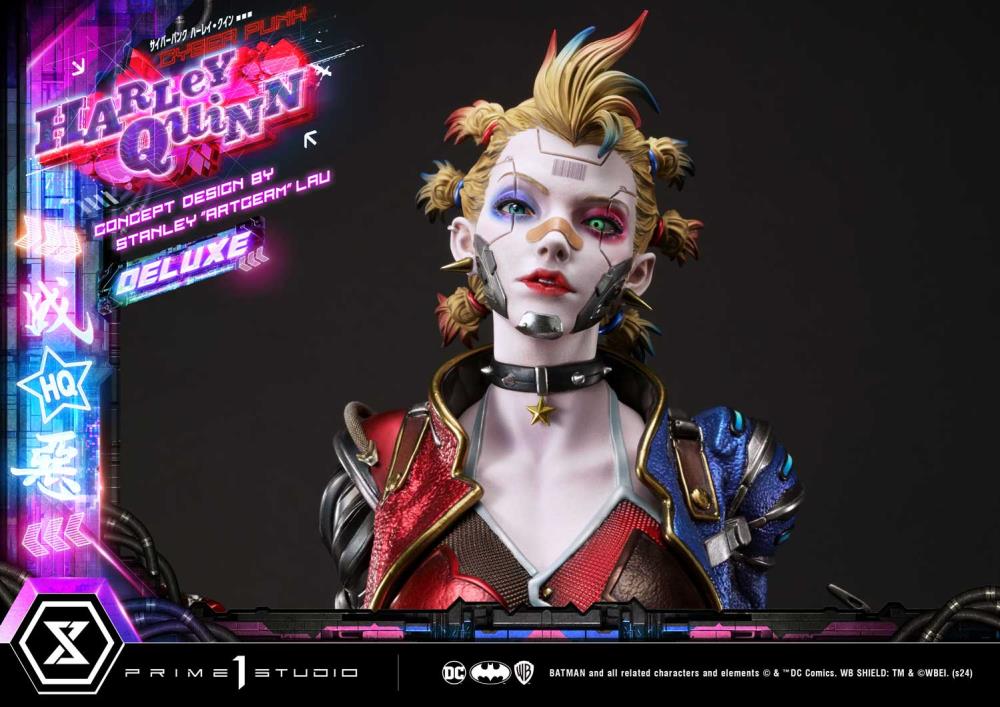 DC Comics Ultimate Premium Masterline Cyberpunk Harley Quinn Deluxe Statue (With Bonus) Gallery Image 65