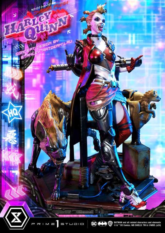 DC Comics Ultimate Premium Masterline Cyberpunk Harley Quinn Deluxe Statue (With Bonus) Gallery Image 39