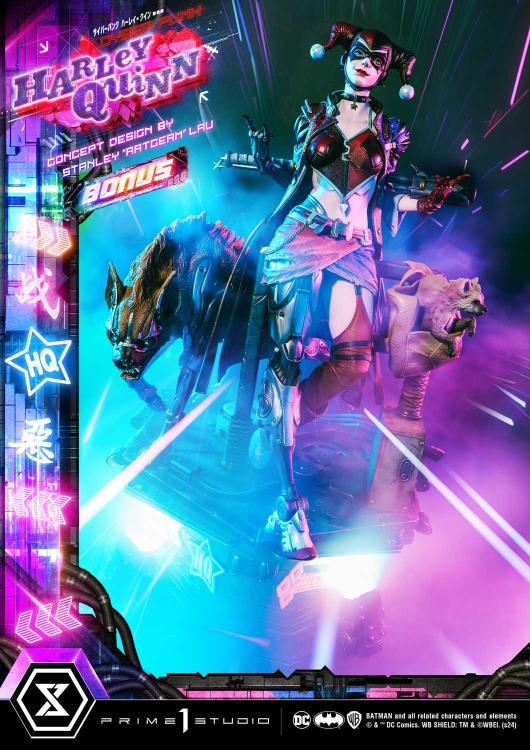 DC Comics Ultimate Premium Masterline Cyberpunk Harley Quinn Deluxe Statue (With Bonus) Gallery Image 12