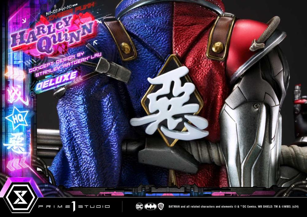 DC Comics Ultimate Premium Masterline Cyberpunk Harley Quinn Deluxe Statue (With Bonus) Gallery Image 56