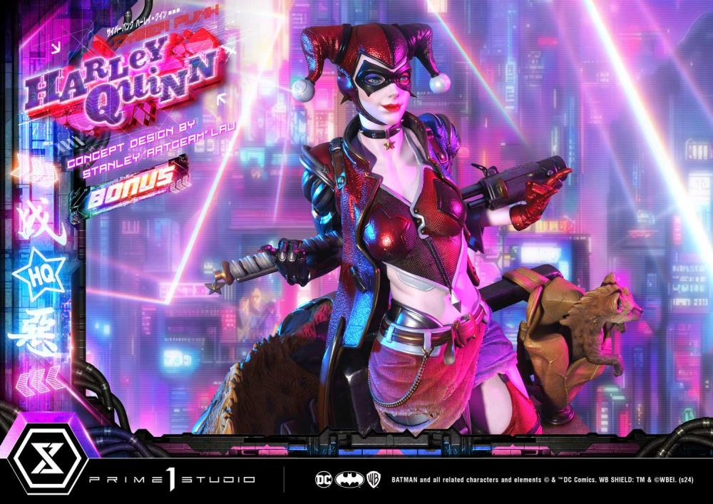 DC Comics Ultimate Premium Masterline Cyberpunk Harley Quinn Deluxe Statue (With Bonus) Gallery Image 13