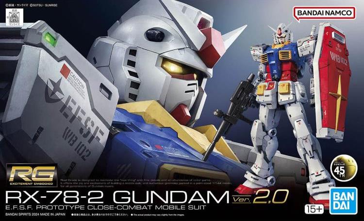 Mobile Suit Gundam RG RX-78-2 Gundam (Ver.2.0) 1/144 Scale Model Kit Gallery Image 20