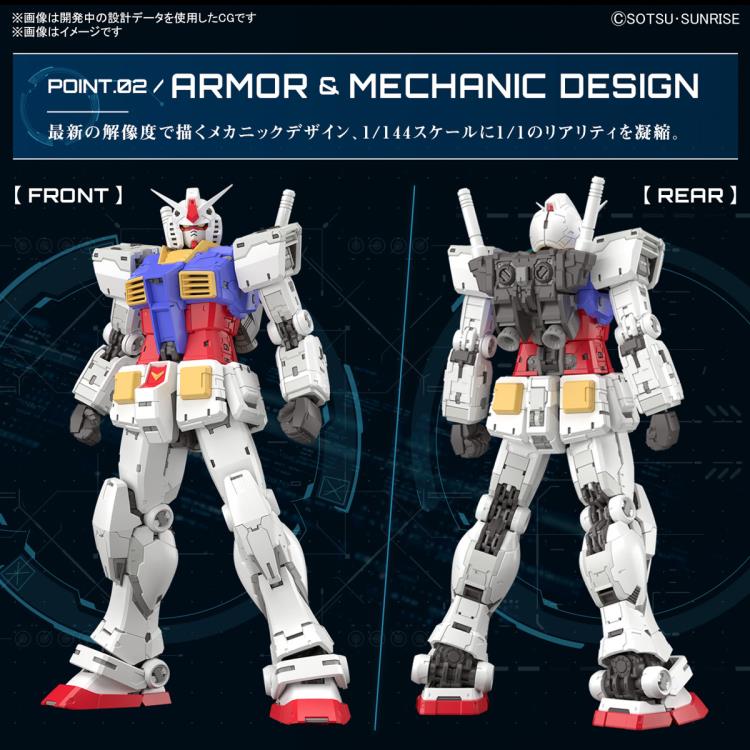 Mobile Suit Gundam RG RX-78-2 Gundam (Ver.2.0) 1/144 Scale Model Kit Gallery Image 15