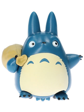 My Neighbor Totoro Pull Back Collection Medium Blue Totoro with Acorn Figure Gallery Image 2