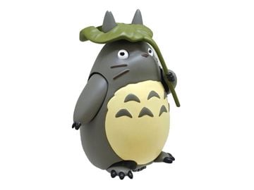 My Neighbor Totoro Pull Back Collection Gray Totoro with Leaf Figure