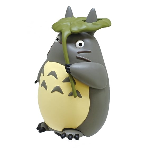 My Neighbor Totoro Pull Back Collection Gray Totoro with Leaf Figure Gallery Image 3