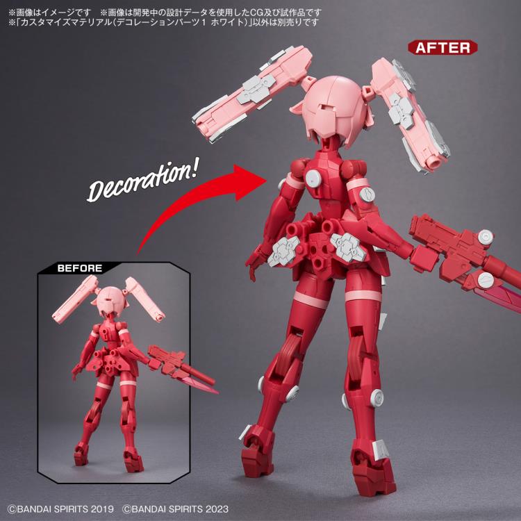 30 Minutes Missions Customize Material Decoration Parts 1 (White) 1/144 Scale Accessory Set Gallery Image 13