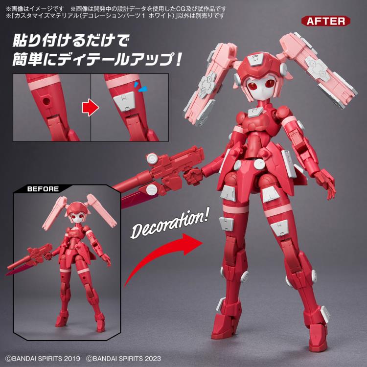 30 Minutes Missions Customize Material Decoration Parts 1 (White) 1/144 Scale Accessory Set Gallery Image 12