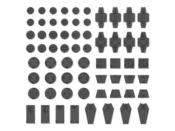 30 Minutes Missions Customize Material Decoration Parts 1 (Gray) 1/144 Scale Accessory Set Gallery Image 1