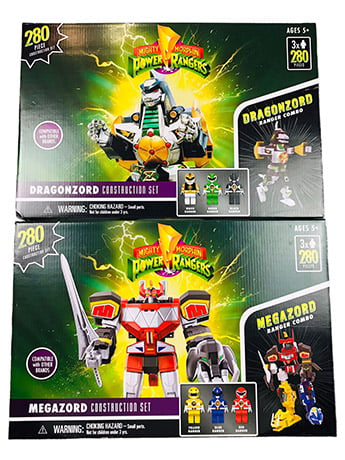 Mighty Morphin Power Rangers Set of 2 Building Kits