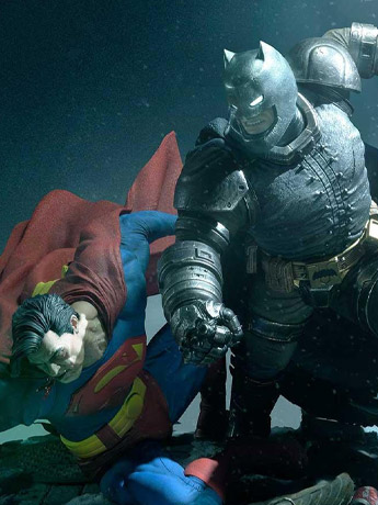 Batman: The Dark Knight Returns Ultimate Diorama Masterline Batman vs. Superman 1/3 Scale Statue Gallery Image 2