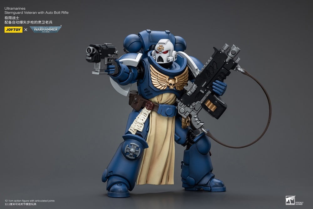 Warhammer 40K Ultramarines Sternguard Veteran with Auto Bolt Rifle 1/18 Scale Action Figure Gallery Image 8