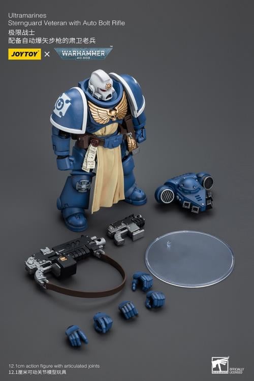 Warhammer 40K Ultramarines Sternguard Veteran with Auto Bolt Rifle 1/18 Scale Action Figure Gallery Image 11