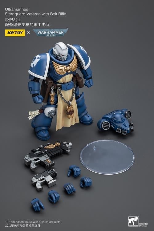 Warhammer 40K Ultramarines Sternguard Veteran with Bolt Rifle 1/18 Scale Action Figure Gallery Image 12