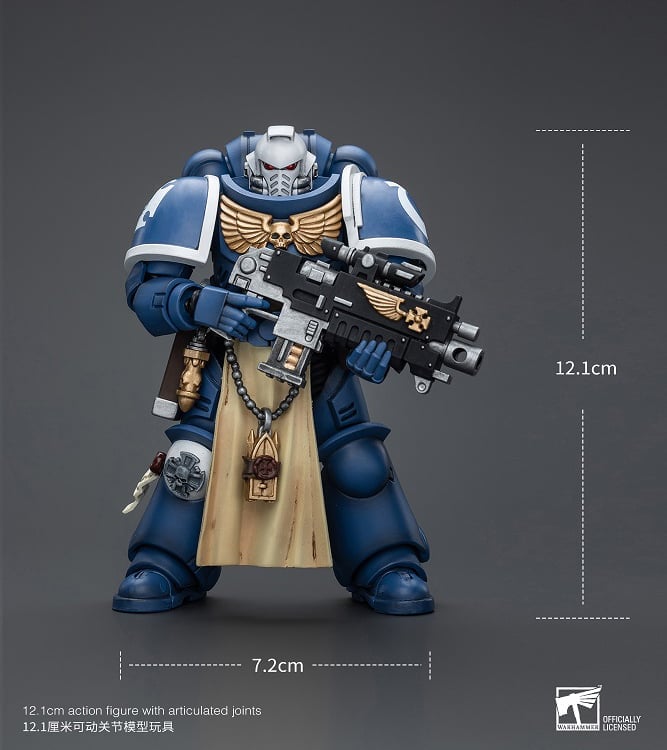 Warhammer 40K Ultramarines Sternguard Veteran with Bolt Rifle 1/18 Scale Action Figure Gallery Image 11