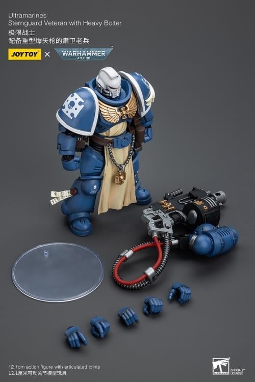 Warhammer 40K Ultramarines Sternguard Veteran with Heavy Bolter 1/18 Scale Action Figure Gallery Image 11