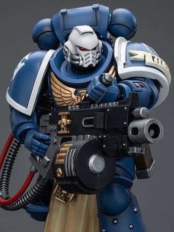 Warhammer 40K Ultramarines Sternguard Veteran with Heavy Bolter 1/18 Scale Action Figure Gallery Image 2