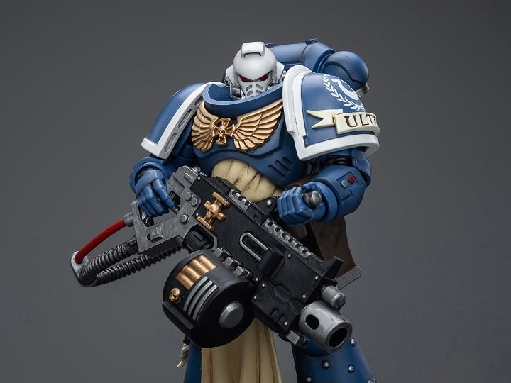 Warhammer 40K Ultramarines Sternguard Veteran with Heavy Bolter 1/18 Scale Action Figure Gallery Image 1