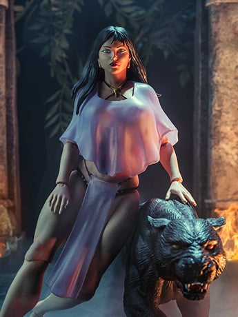 Fire and Ice ICON Collectibles Teegra 1/12 Scale Action Figure Gallery Image 2