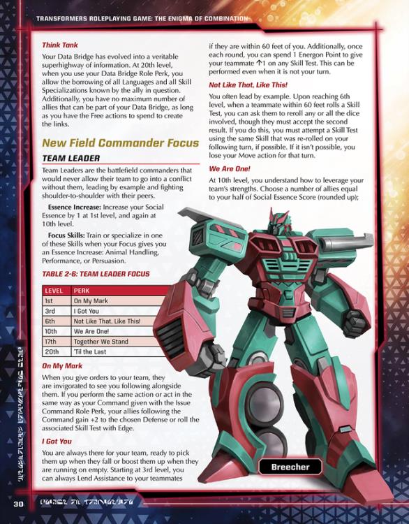 Transformers Roleplaying Game: The Enigma of Combination Sourcebook Gallery Image 8
